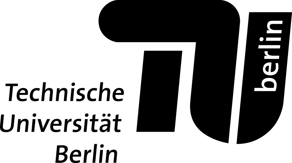 Logo of Technische Universität Berlin. A black an big TU with the universities name on the left of it.